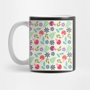 Botanical mushroom pattern Mug